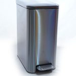 Dustbin steel rectangle fingerprint proof 12ltr
