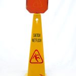 Pyramid caution wet floor