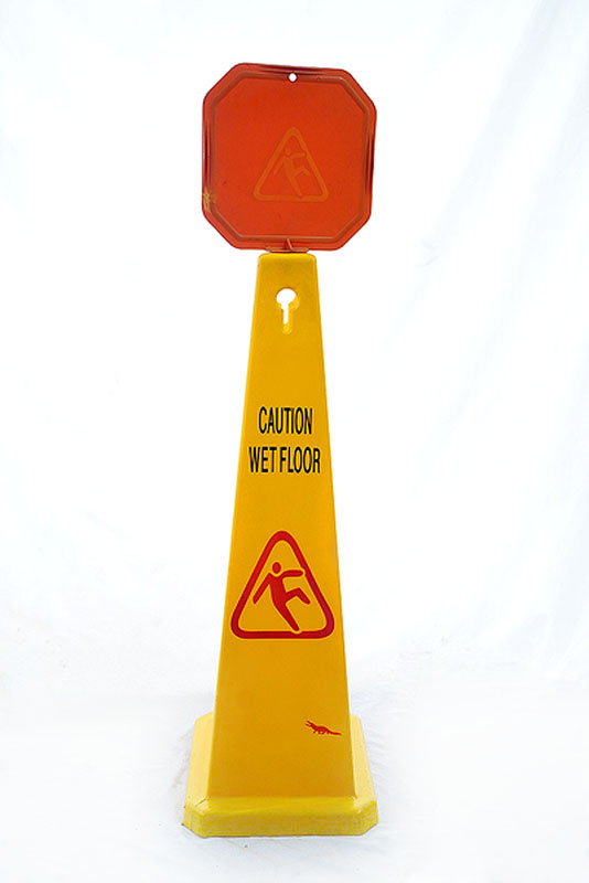 Pyramid caution wet floor
